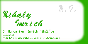 mihaly imrich business card